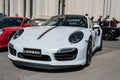 White Porsche car at Motorclassica Royalty Free Stock Photo